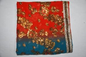Exotic Dupatta Long Indian Hijab Women Scarf Floral Hand Embroidery Veil Stole
