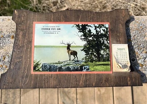 Antique AdvertisingCalendar 1913 Stockholm Bank South Dakota Elk Scene Wisconsin - Picture 1 of 4