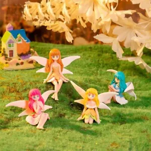Winged Flower Fairy Ornament Resin Girl Miniature Figurine for Garden Decor - Picture 1 of 17