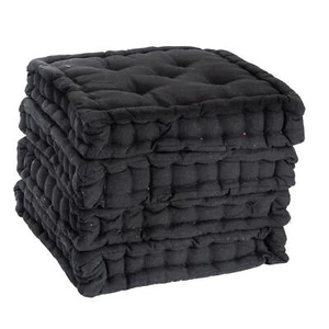 4x Garden Chair Seat Cushions 40cm x 40cm Indoor Outdoor Dining Pads Black - Picture 1 of 7