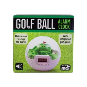 444036 GOLF BALL SPORTS ALARM CLOCK WITH GOLF GAME HOLE-IN-ONE TO STOP ALARM! - Foto 1 di 4