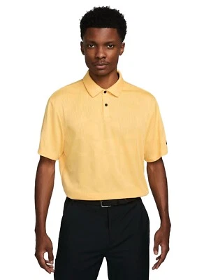 Talla M- Camisa polo de golf Nike Dri-Fit Jacquard Tour para hombre, topacio dorado. Foto 1 de 4