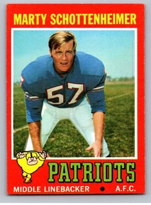 1971 Topps Football Set-Break #3 Marty Schottenheimer RC Patriots *WSC* - Picture 1 of 2