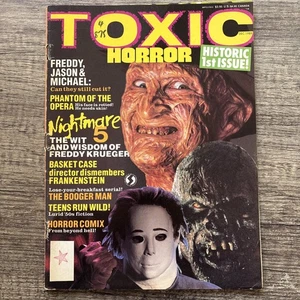 VINTAGE Toxic Horror Magazine #1 (1990) Freddy Krueger Jason Michael Myers - Picture 1 of 6