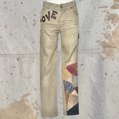 Pantalones de pana retazos vintage años 2000 Miss Sixty HECHOS EN ITALIA Foto 1 de 4