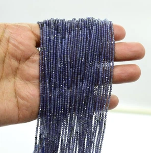 50%OFF Iolite Shaded Faceted Beads Round Shape 2.MM Approx 13"Inches | Iolite 2m - Picture 1 of 4