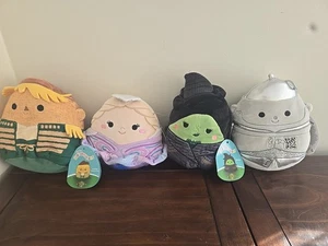 Original Squishmallows Lot 6.5" Wicked Bundle Glinda, Elphaba, Tin Man Scarecrow - Picture 1 of 5