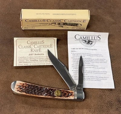 Cuchillo Plegable RARO Camillus EE. UU. CCC-4 Cartucho Clásico Serie 257 Roberts-EE. UU. Foto 1 de 4