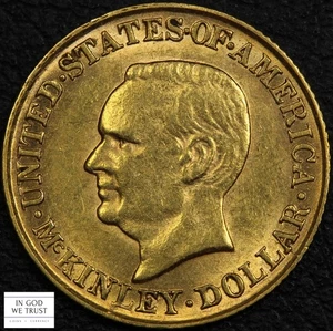 1916 McKinley Commemorative Gold One Dollar G$1 - Picture 1 of 2