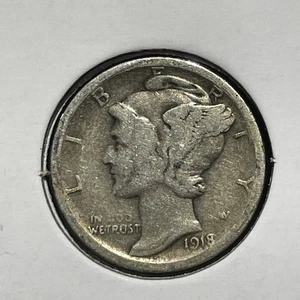 1918-S Mercury Dime Silver F5986 - Picture 1 of 2