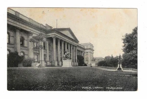 Vintage Postcard - 1907 - Public Library, Melbourne. Australia. - Foto 1 di 2