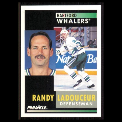 Randy Ladouceur #224 1991 Pinnacle Hartford Whalers Hockey Card NHL NM - Image 1 of 3