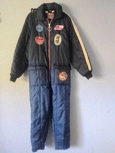 1970s Vintage Walls Blizzard Pruf Insulated Outerwear Suit With Patches Rare Hot - Bild 1 von 14