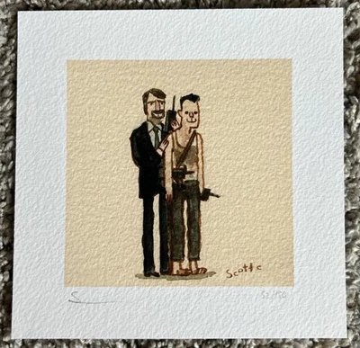 Die Hard Scott C Great Showdowns Art Print 5x5 Christmas Holiday #52/150 - Image 1 of 2