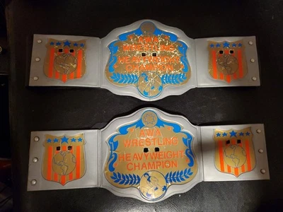 (2)Heavyweight Champion Wrestling Belt AWA 1985 Remco Vintage Child's Toy Belt - Image 1 of 4