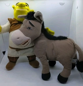 Shrek 2 TALKING SHREK AND DONKEY Plüschtiere VINTAGE Hasbro Dreamworks 2003 FUNKTIONIERT - Bild 1 von 12