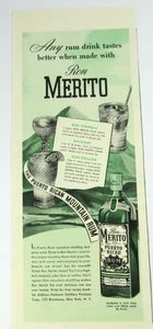 Vintage 1943 Print Ad Ron Merito Puerto Rican Rum Mountain Rum - Picture 1 of 3