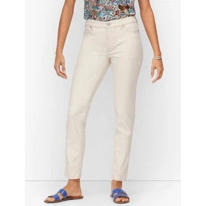 Talbots Light Natural Ivory Cream Midrise Skinny Ankle Jeans 6 - Picture 1 of 8
