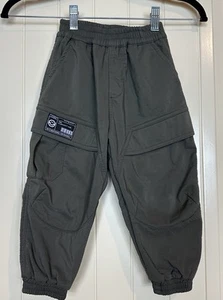 Pao Pao Yu green Fleece Lined pull on outdoor cargo pants sz S - Picture 1 of 6
