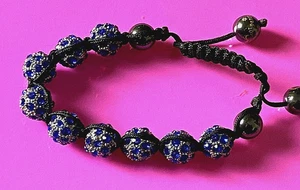 Pulsera Tresor Paris 10mm Acero Inoxidable Cristal Azul - Imagen 1 de 9