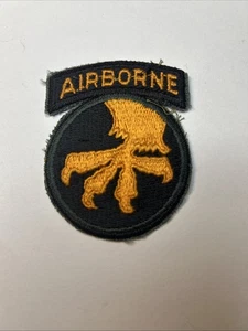 WW2 17th Airborne Division Shoulder Sleeve patch, one piece WWII no glow - Picture 1 of 3