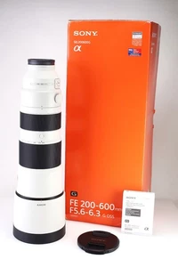 Sony FE 200-600mm F5.6-6.3 G OSS AF Lens for Sony E- Mount Boxed F&R Caps & Hood - Picture 1 of 16