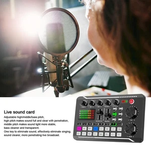Live Sound Card Microphone 16 Effects for Ktv Live Streaming Cell Phone - Afbeelding 1 van 7