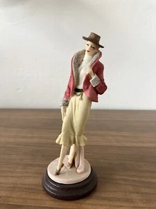 Statuina Figurina Modella Moda Italiana Anni 80 Ceramica Biscuit Made In Italy - Imagen 1 de 15