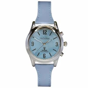 Ladies Radio Controlled Talking Watch with Leather Strap, Blue VLRC-206LBL - Picture 1 of 2