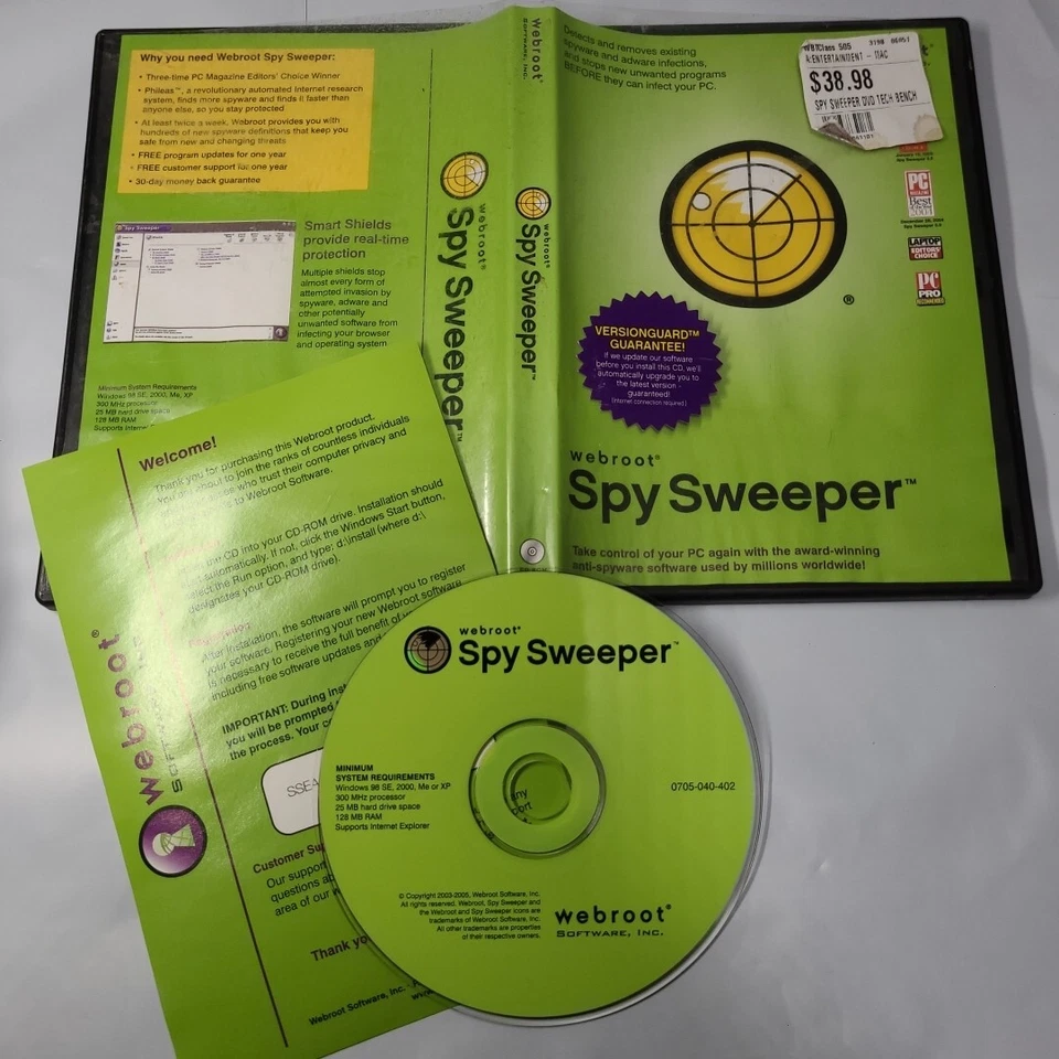 Webroot Spy Sweeper 2003 - 2005 Anti-Spyware Software. COMPLETE! - Image 1 of 4