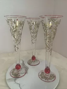Jubilance by PIER 1 - geriffelter Champagner mit hohlem Stamm 3er-Set (venezianischer Stil) - Bild 1 von 13
