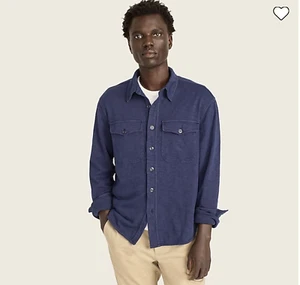J CREW Waffle-lined garment-dyed Harbor shirt Item BB815 $128.00 - Foto 1 di 4