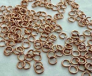 25 piezas - Anillos de salto abiertos calibre 24 de 3 mm rellenos de oro rosa 14K (P8335) - Imagen 1 de 4