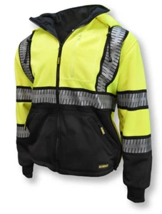 DEWALT DSJ32-3ZGS-XL Deluxe Zip Front Class 3 Hoodie - Größe XL - Bild 1 von 1