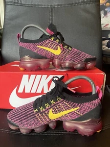 Nike Air VaporMax Flyknit 3 Laser Fuchsia Laser Orange Womens UK 3 AJ6910-600 - Picture 1 of 7