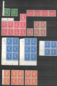 Great Britain KGVI 1950-52 Colours Changed Mint Stamp Blocks Unmounted Mint - Picture 1 of 2