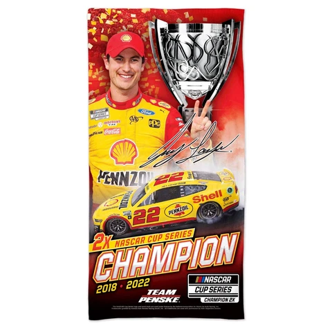 Joey Logano 2022 NASCAR Cup Series Champion 30x60 Beach Towel Cover