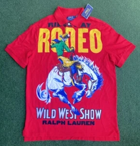 Polo uomo Ralph Lauren Rodeo Wild West Show maglia polo taglia large - Foto 1 di 10