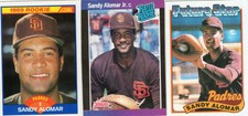 1989 Topps/Donruss/Score LOT (3) SANDY ALOMAR Jr. ROOKIE CARDS SD Padres NM-MINT