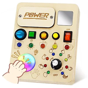 RCPLAGA Busy Board Montessori Toy for Toddler Wooden Sensory Activity Board w... - Picture 1 of 9