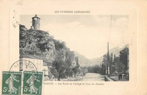 CPA 09 TARASCON LES BORDS DE L'ARIEGE ET TOUR DU CASTELLA - Bild 1 von 1
