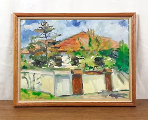 Pittura di vecchie case, pittura estiva, arte del paesaggio urbano, pittura ad olio originale - Foto 1 di 10