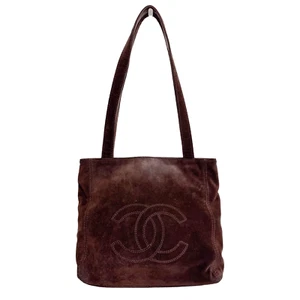 CHANEL Schultertasche braun Wildleder CC - Bild 1 von 20