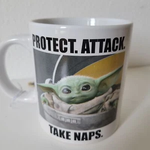 Protect Attack-Take Naps Coffee cup/ star wars/ Star Wars Mandalorian / - Picture 1 of 4