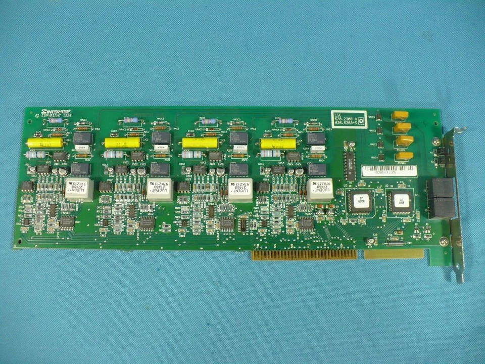 Inter-Tel 520-2300 V0 826-5203-4 4 Port LSC ISA Card Axxent 520-2040 - Image 1 of 4