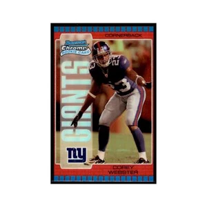 2005 Bowman Chrome Refractor Corey Webster Football Cards #157 - Picture 1 of 3