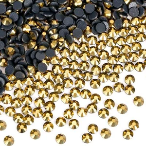 SS6 Gold Hotfix Rhinestones Crystal Glass Bulk for Fabric Clothes Shirts Shoe... - Picture 1 of 6