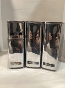 Vtg mcm Lincoln Beautyware Canister Set Used - Picture 1 of 14