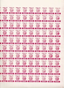 Minnesota Deed Stamp $10 Face Value Sheet of 100 Stamps Total Face Value $1000 - Picture 1 of 2