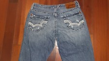 Big Star Buckle Voyager Straight Leg 34 R Blue Thick Stitch  Relaxed Fit 34x31